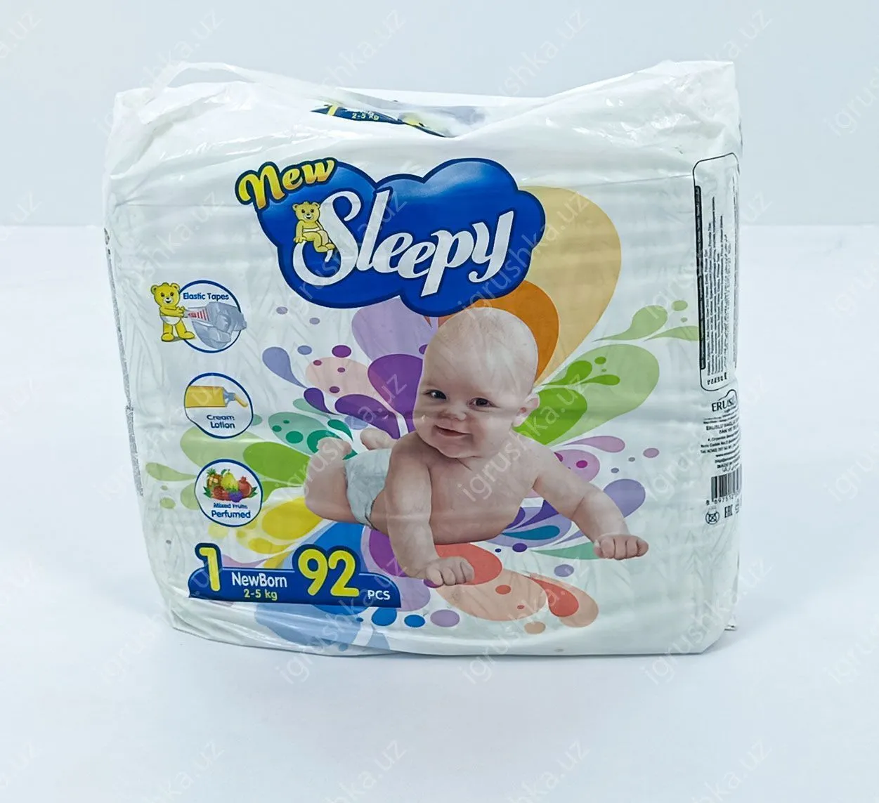 картинка Детские подгузники New Sleepy 2-5 кг 1-Новорожденный 92 шт от магазина igrushka.uz