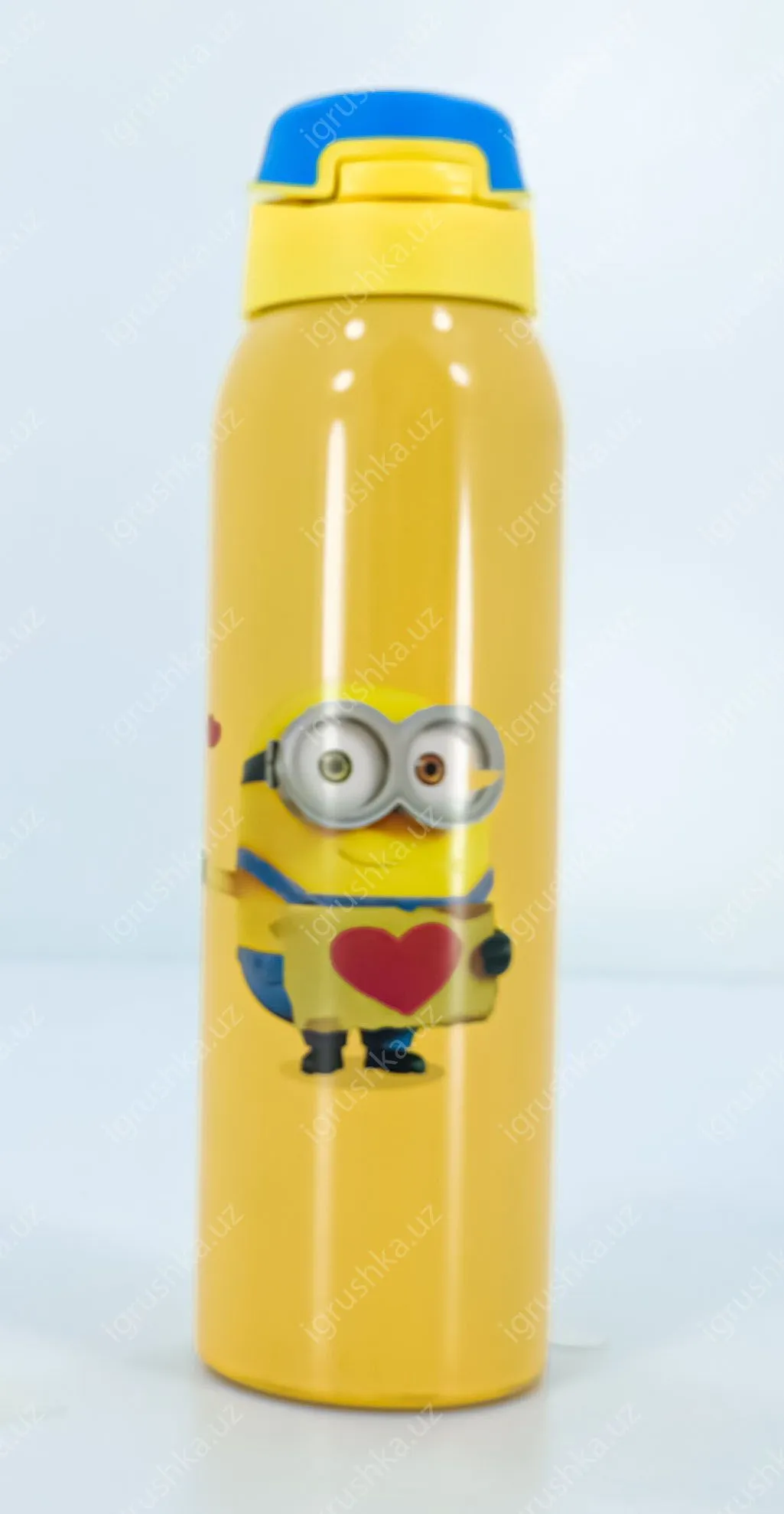 картинка Термос с двойной стенкой из нержавеющей стали. Термос "Минён" с трубочкой 450мл. от магазина igrushka.uz