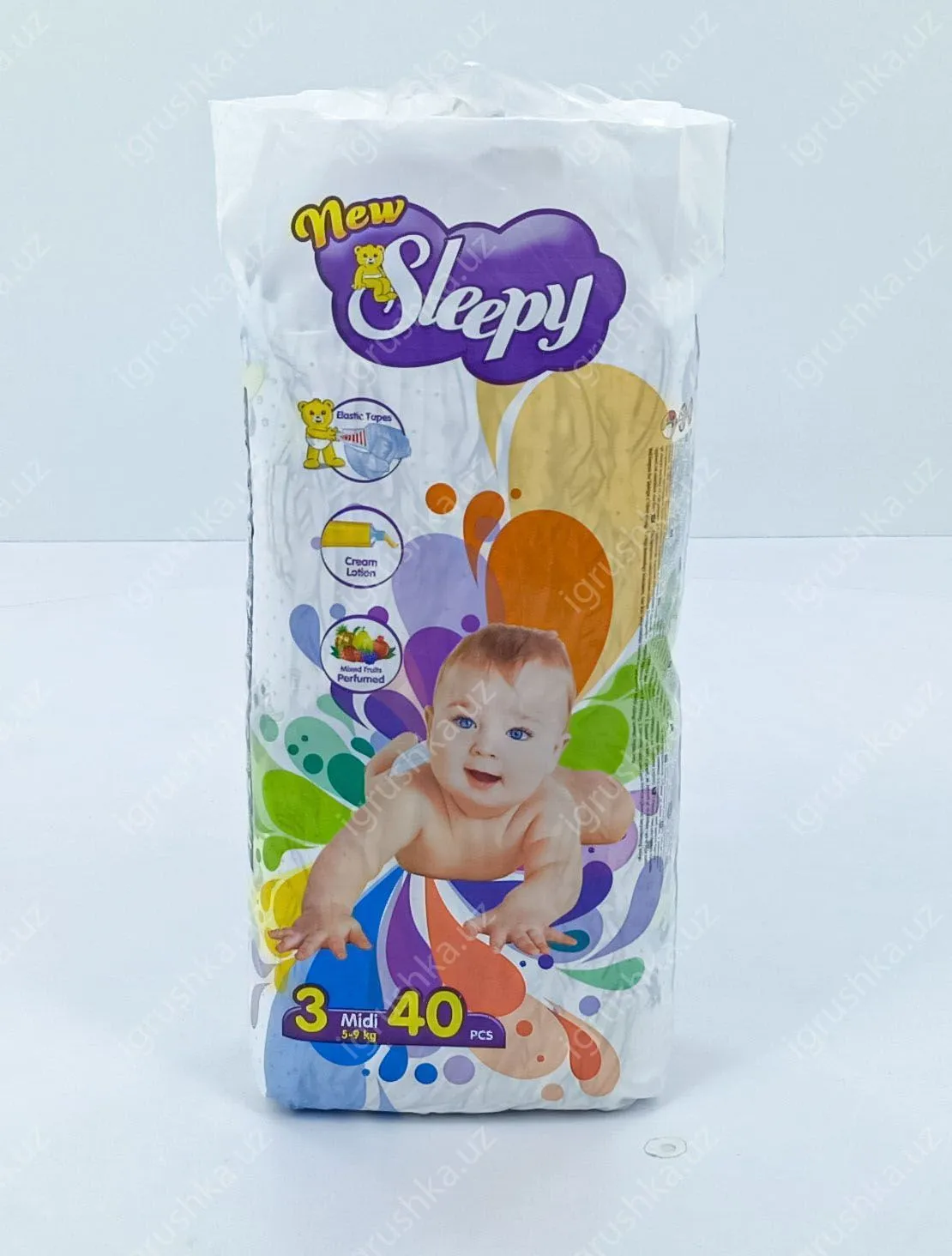 картинка Детские подгузники New Sleepy 4-9 кг 3-Миди 40 шт от магазина igrushka.uz