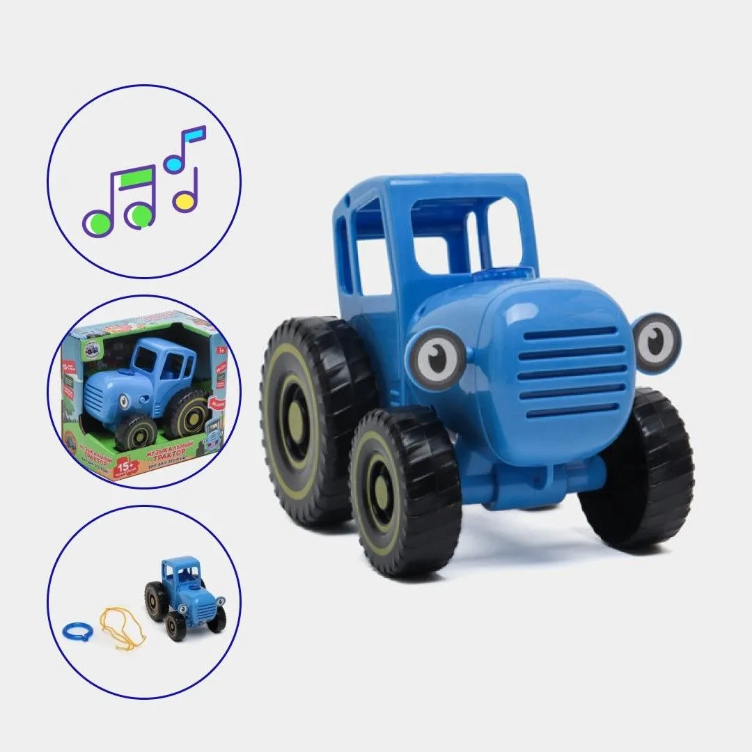 картинка Детская машинка "Синий трактор", популярная музыкальная игрушка для детей от магазина igrushka.uz