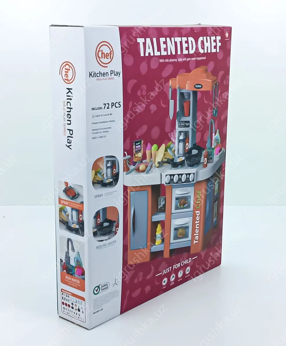 картинка Интерактивная кухня 72.5 см Talented Chef с водой, паром, со светом, звуком, 922-125 / 72 предметов от магазина igrushka.uz