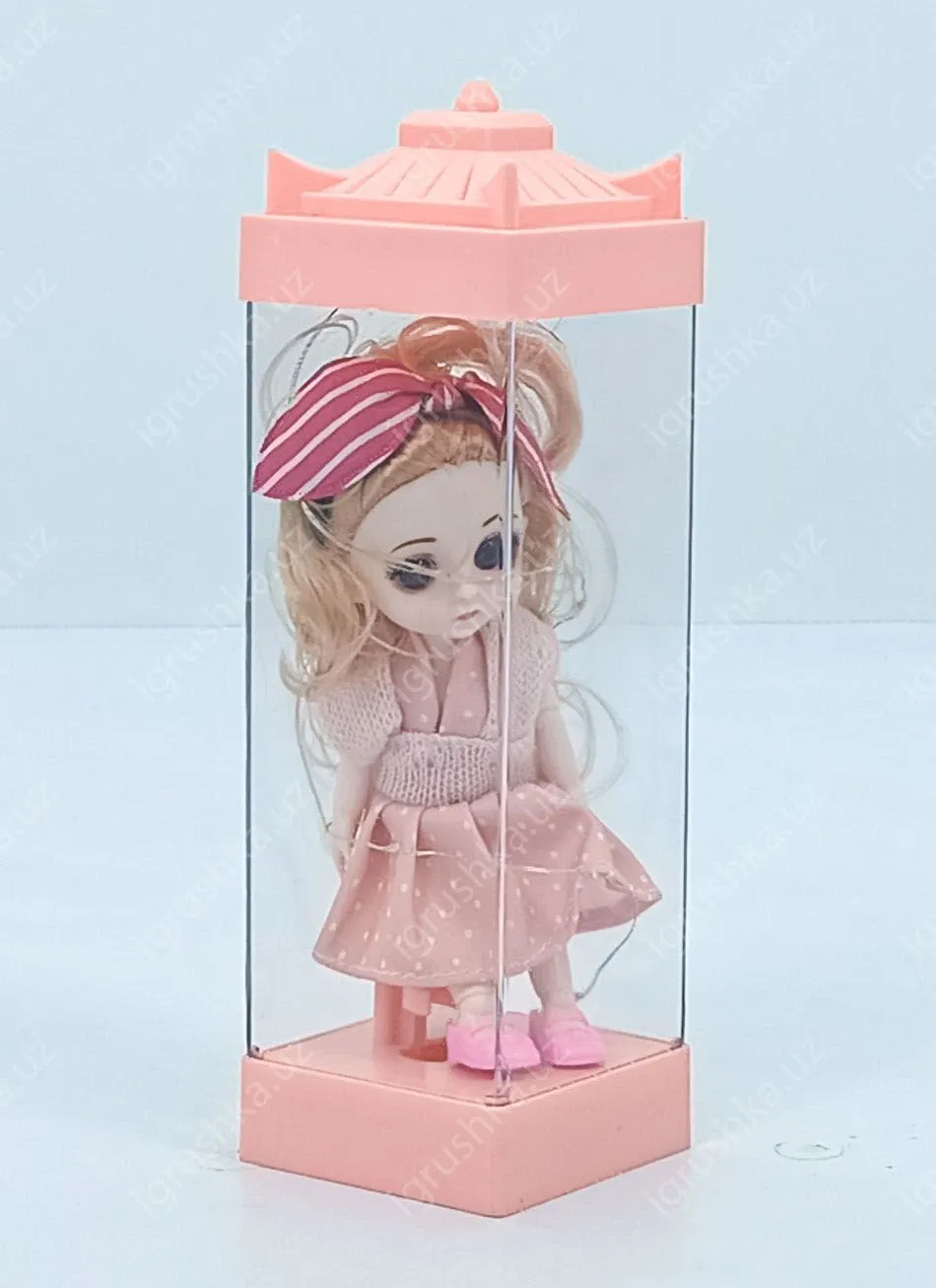 картинка 16см Куклы шарнирные в хрустальной коробке с подсветкой от магазина igrushka.uz