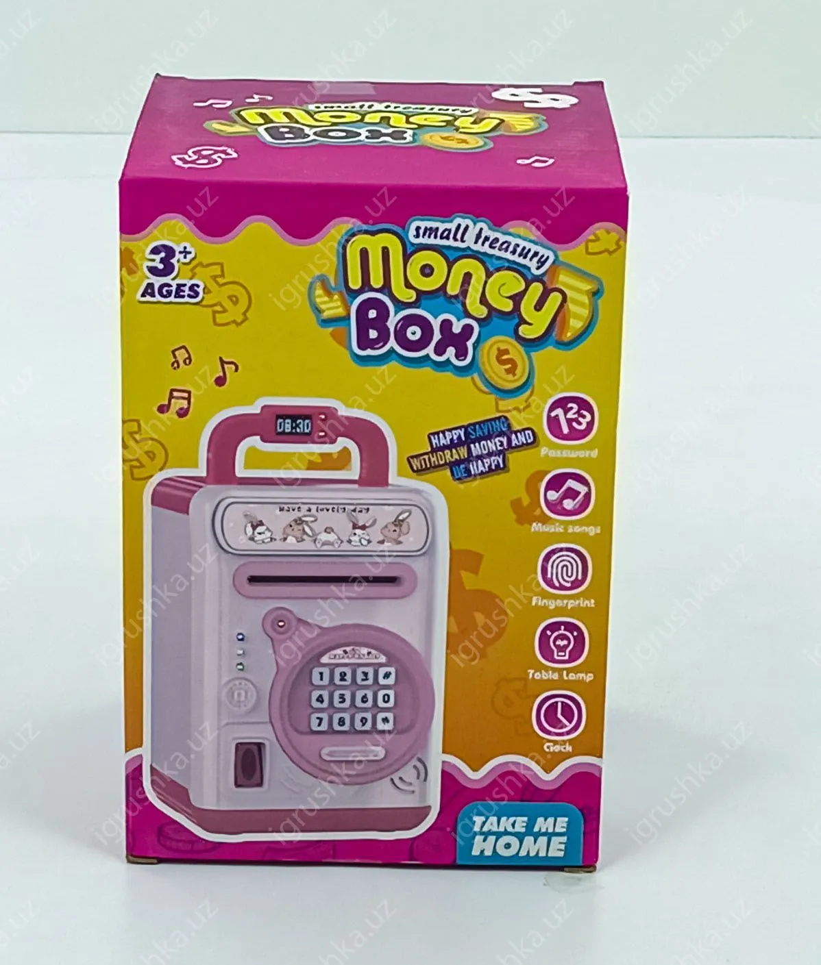 картинка Электронная копилка-сейф Money Box Small Treasury, с паролем и лампой от магазина igrushka.uz