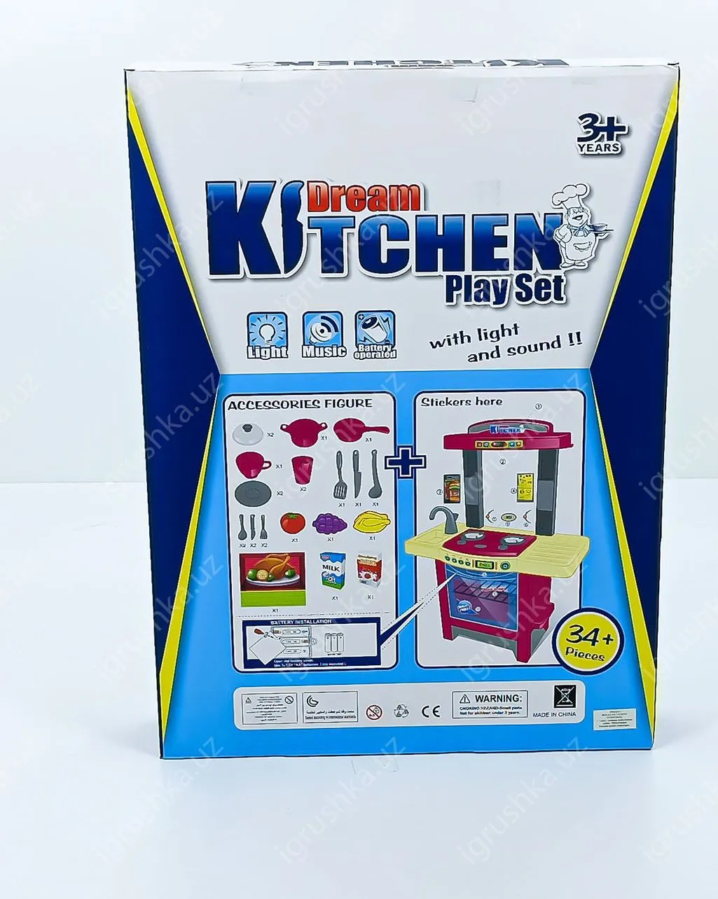 картинка Игровой набор «Кухня мечты» с посудой и продуктами, световые и звуковые эффекты, работает от батареек от магазина igrushka.uz