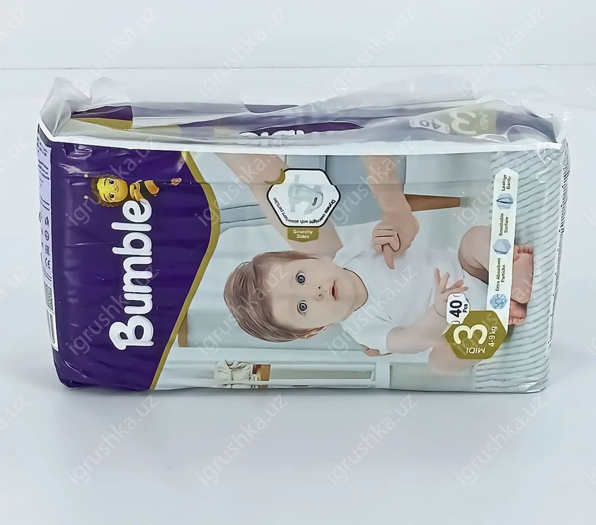 картинка Детские подгузники Bumble 3 MIDI (4-9 кг) 40 шт. от магазина igrushka.uz