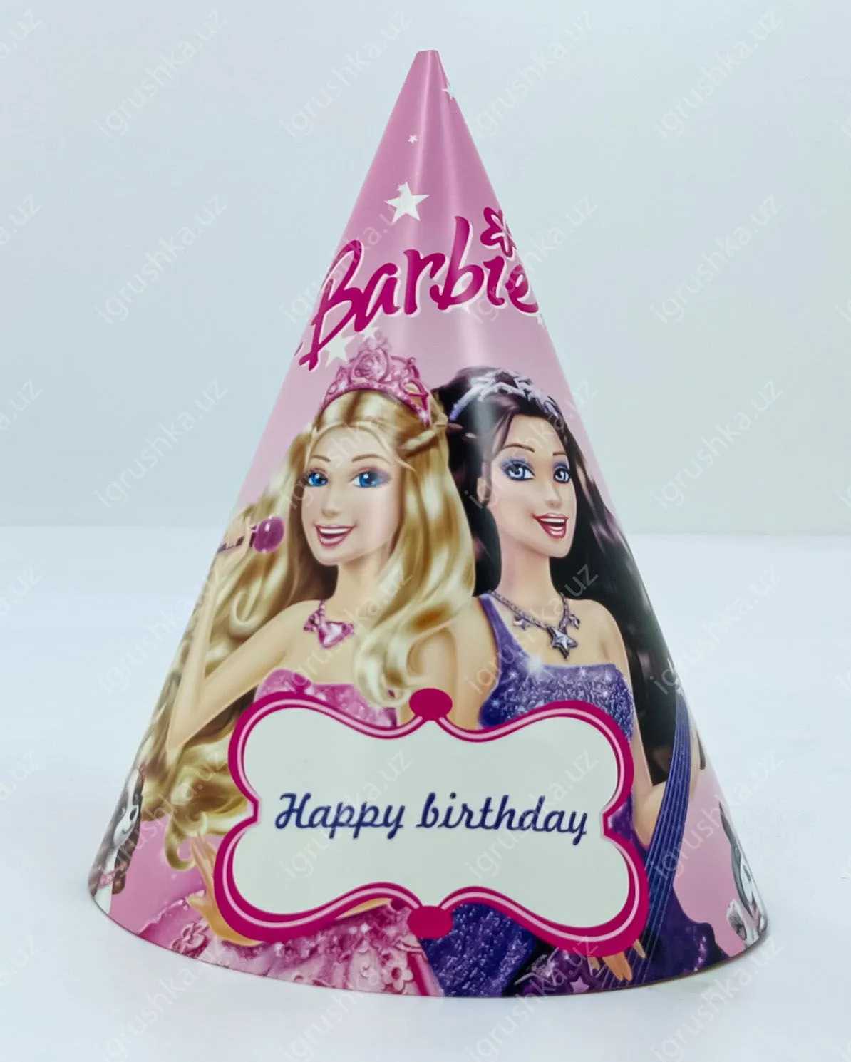 картинка Праздничные шапочки для детей - Happy birthday! Кукла барби (Цена за 1 штук) от магазина igrushka.uz