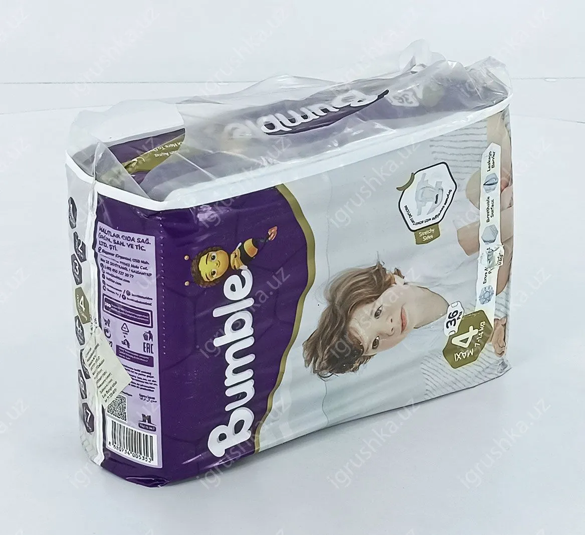 картинка Детские подгузники Bumble 4 MAXI (7-18 кг) 36 шт. от магазина igrushka.uz