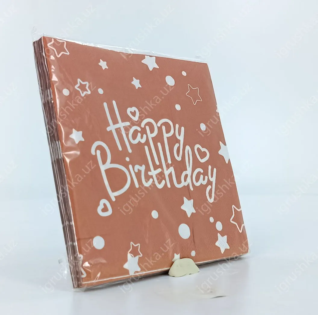 картинка Салфетки детские на праздник Happy Birthday от магазина igrushka.uz