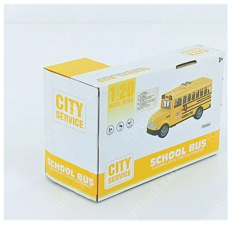 картинка Автобус "Школьный" инерционный, свет, звук, масштаб 1:20 940 от магазина igrushka.uz