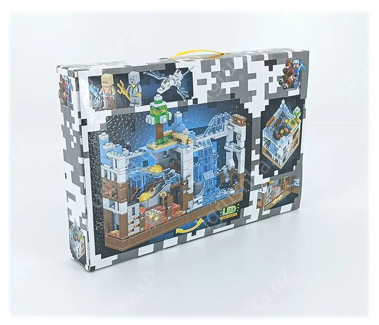 картинка Конструктор Minecraft "Ледяной замок" с LED подсветкой, 488 деталей, NO.LB608 от магазина igrushka.uz