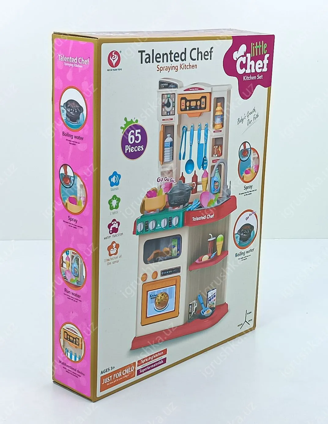 картинка Игровой набор кухня Talented Chef Little Chef, 65 предметов, с распылением от магазина igrushka.uz