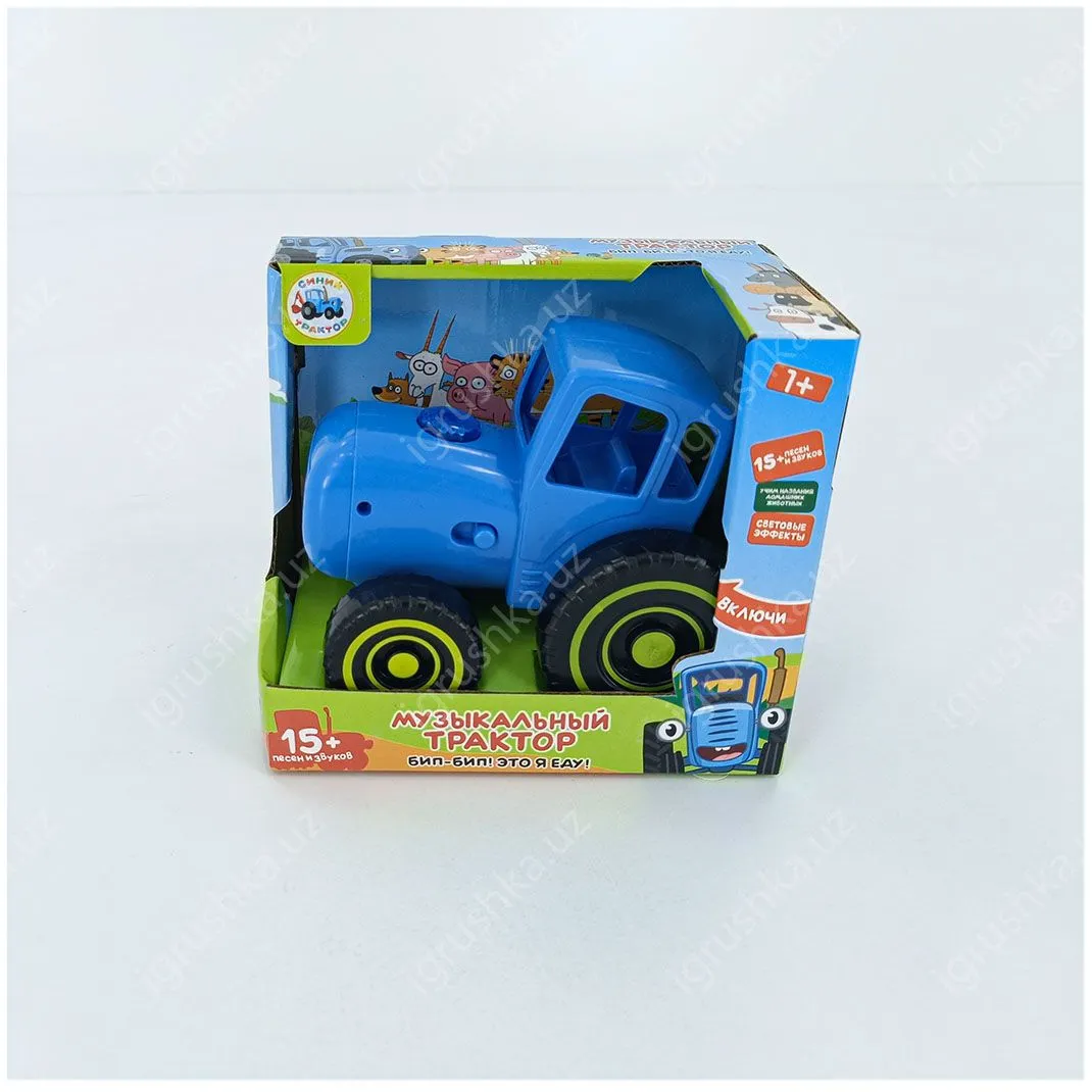 картинка Детская машинка "Синий трактор", популярная музыкальная игрушка для детей от магазина igrushka.uz