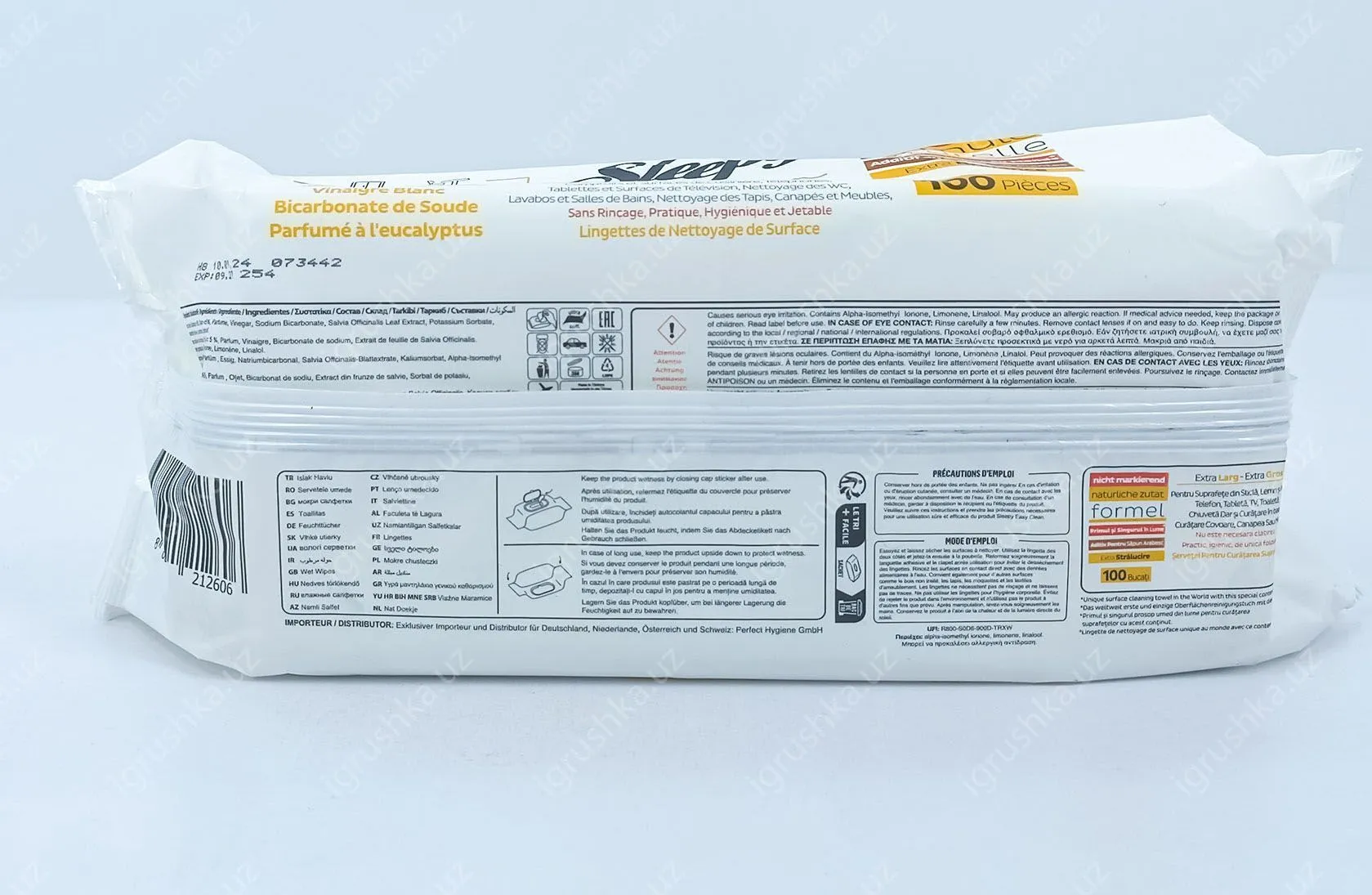 картинка Уксусные влажные салфетки для мамы Sleepy Easy Clean Surface Cleaning Towel , 100 штук, Easy Shine от магазина igrushka.uz