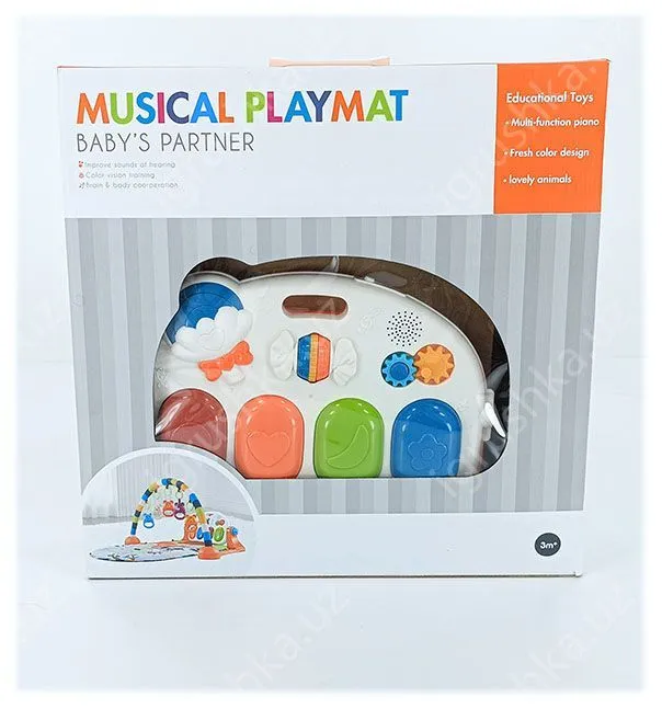 картинка Музыкальный развивающий коврик 2в1 Baby's Partner с пианино и дугой от магазина igrushka.uz