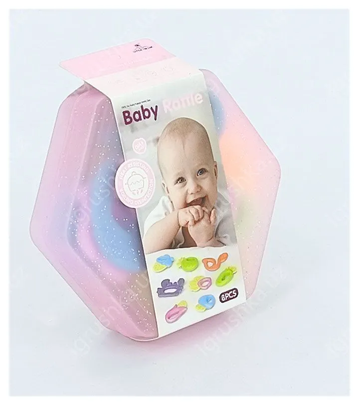 картинка Набор погремушек Baby Rattle, 8 предметов, с кипячением, для новорожденных от магазина igrushka.uz