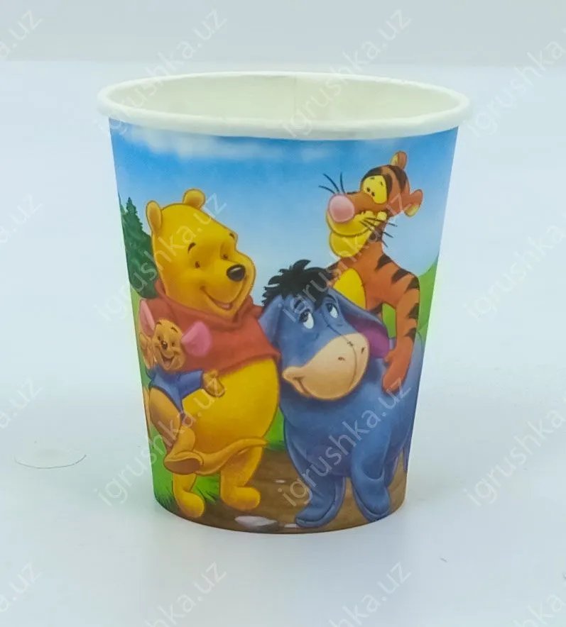 картинка Стаканчики детские одноразовые "Винни Пух" 8 см от магазина igrushka.uz