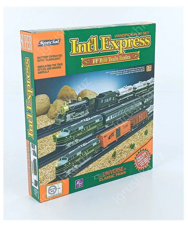 картинка Детская железная дорога Intl Express Classic Train на батарейках, длина пути 352 см от магазина igrushka.uz