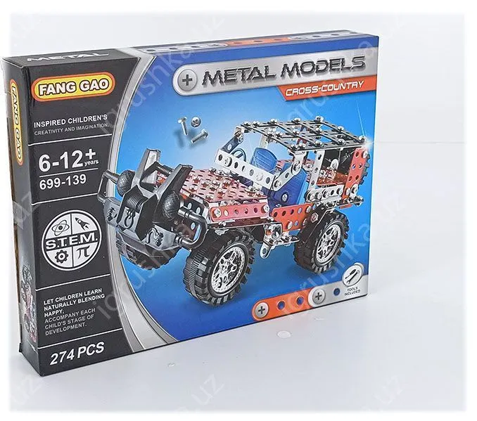 картинка Металлический конструктор джип 274 детали от магазина igrushka.uz