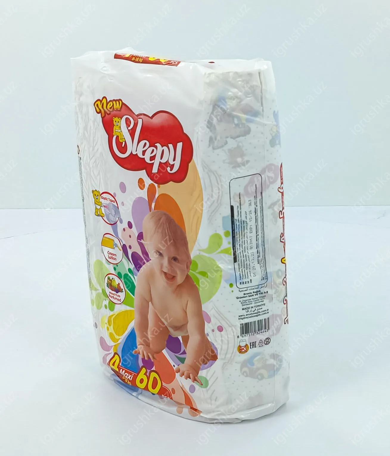 картинка Детские подгузники New Sleepy 7-14 кг 4-Макси 60 шт от магазина igrushka.uz