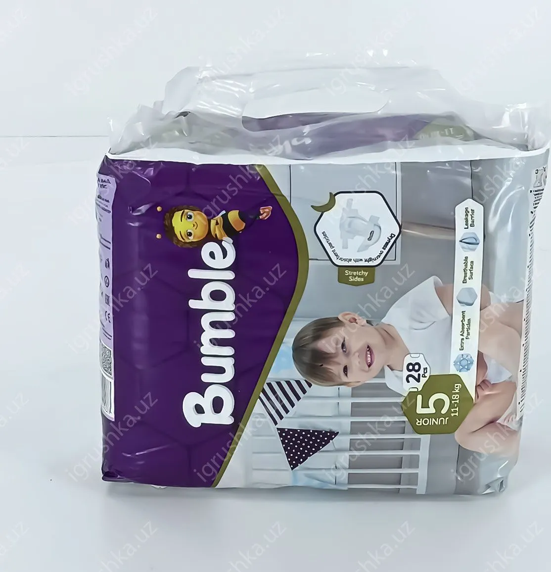 картинка Детские подгузники Bumble 5 JUNIOR (11-18 кг) 28 шт. от магазина igrushka.uz