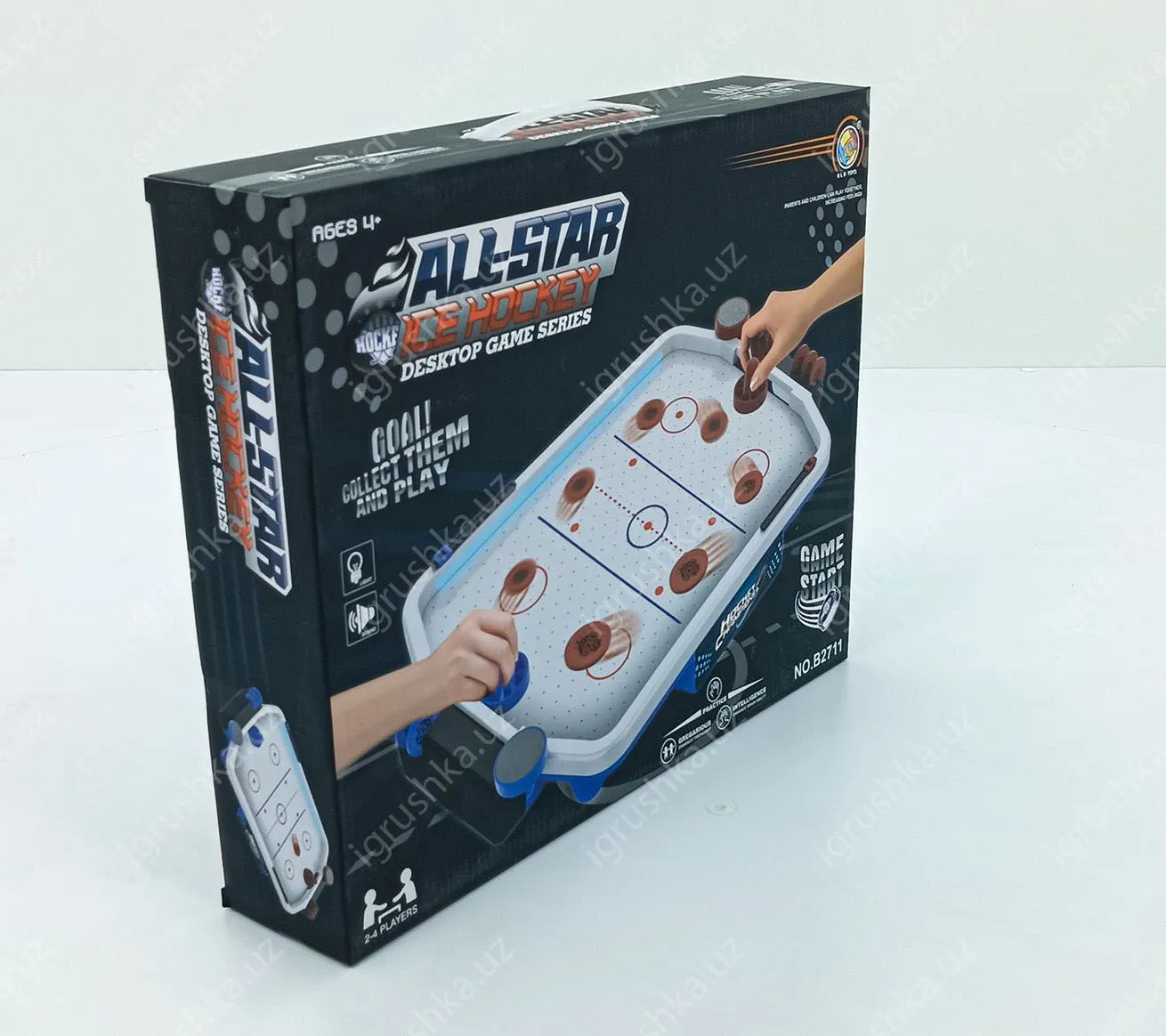 картинка Настольные спортивные игры. Аэрохоккей с подсветкой и музыкой от магазина igrushka.uz