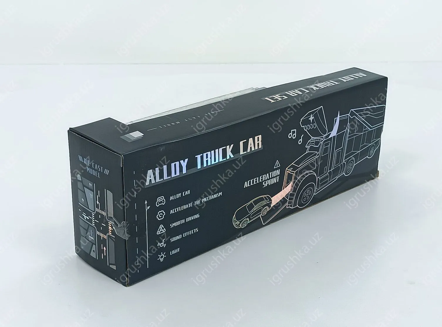 картинка Автовоз парковка с 12 металлопластиковых машинками, Спецтранспорта MG3039 от магазина igrushka.uz