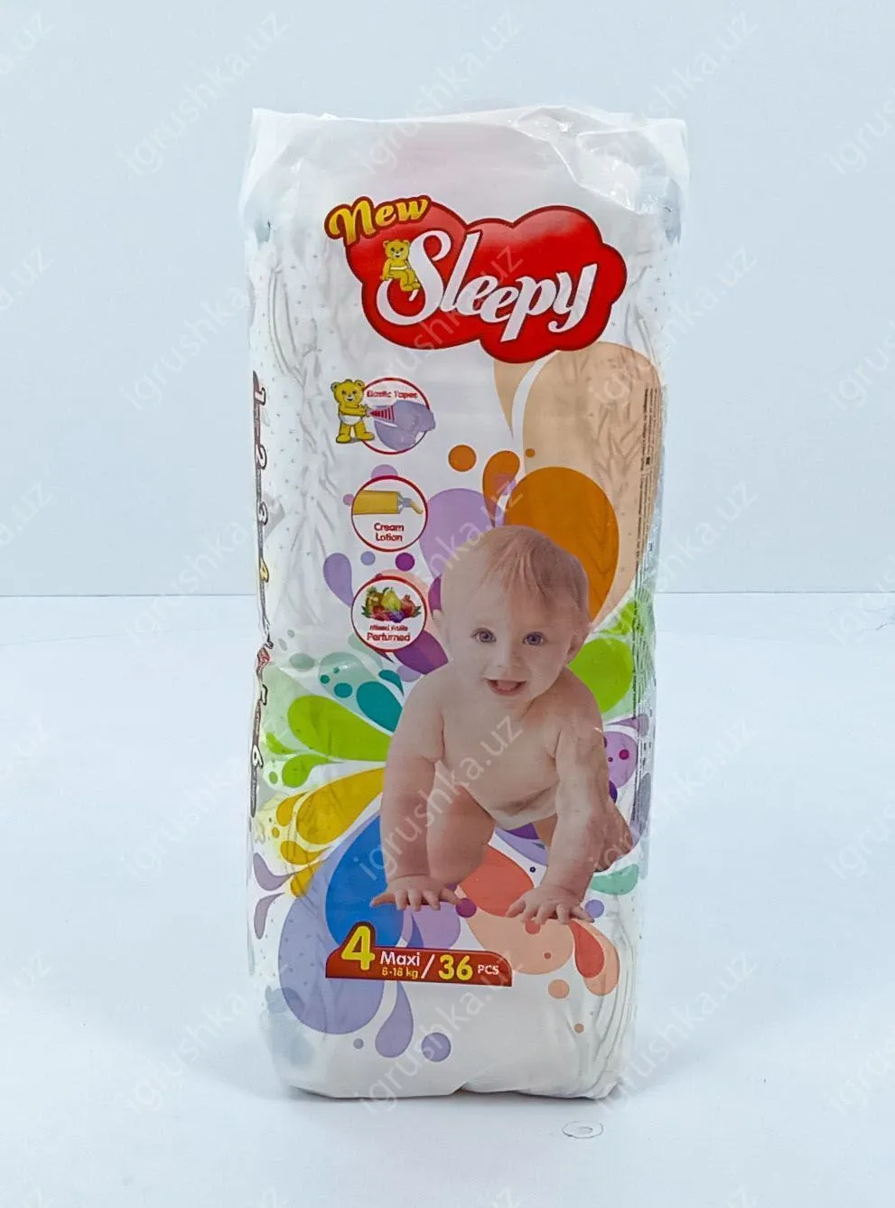 картинка Детские подгузники New Sleepy 7-14 кг 4-Макси 36 шт от магазина igrushka.uz