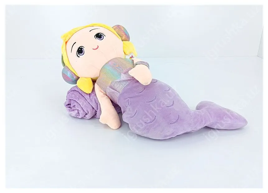 картинка Русалка мягкая игрушка (плед + подушка) 3в1 65см от магазина igrushka.uz