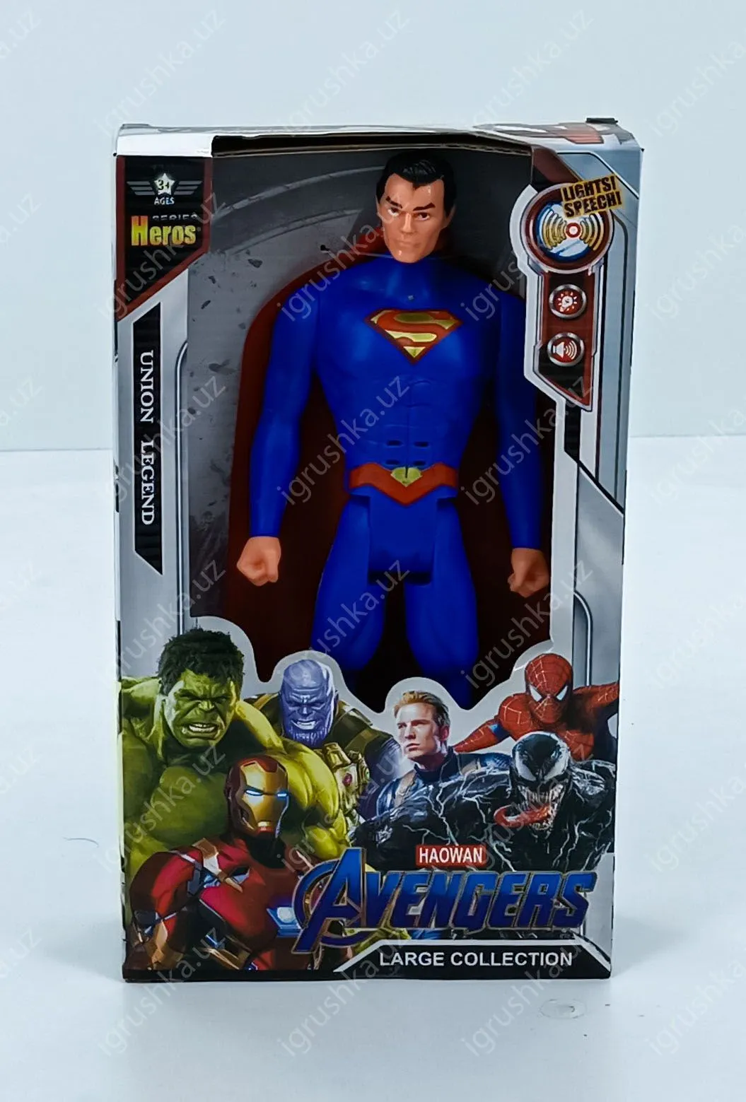 картинка 29см Фигурка игрушка супергерой "Супермен 2", игрушка для мальчика от магазина igrushka.uz