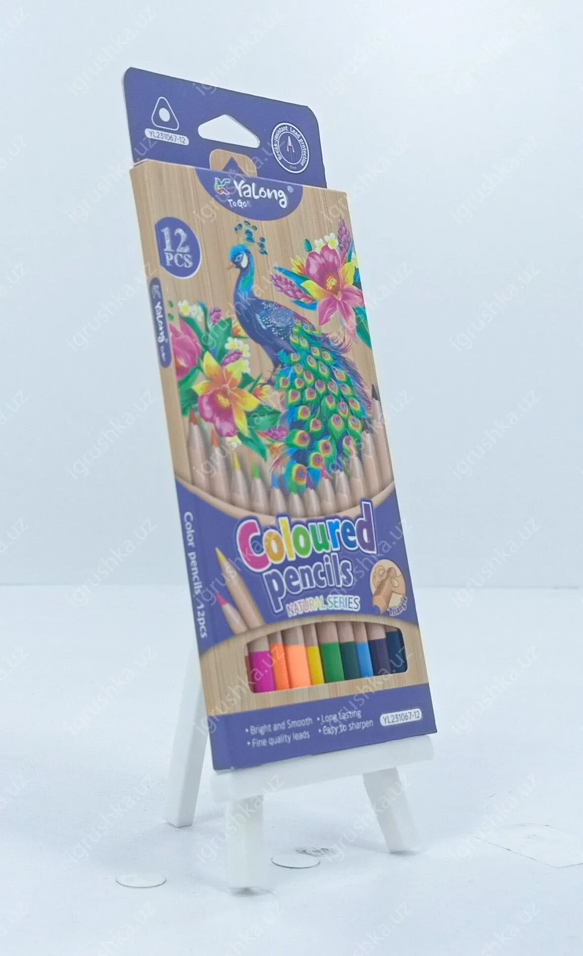 картинка Цветные карандаши для рисования Yalong YL231067-12 12 шт от магазина igrushka.uz