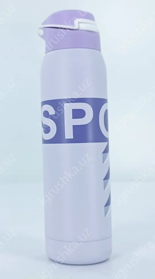 картинка Термос с двойной стенкой из нержавеющей стали. Термос "SPORT" с трубочкой 500мл. от магазина igrushka.uz