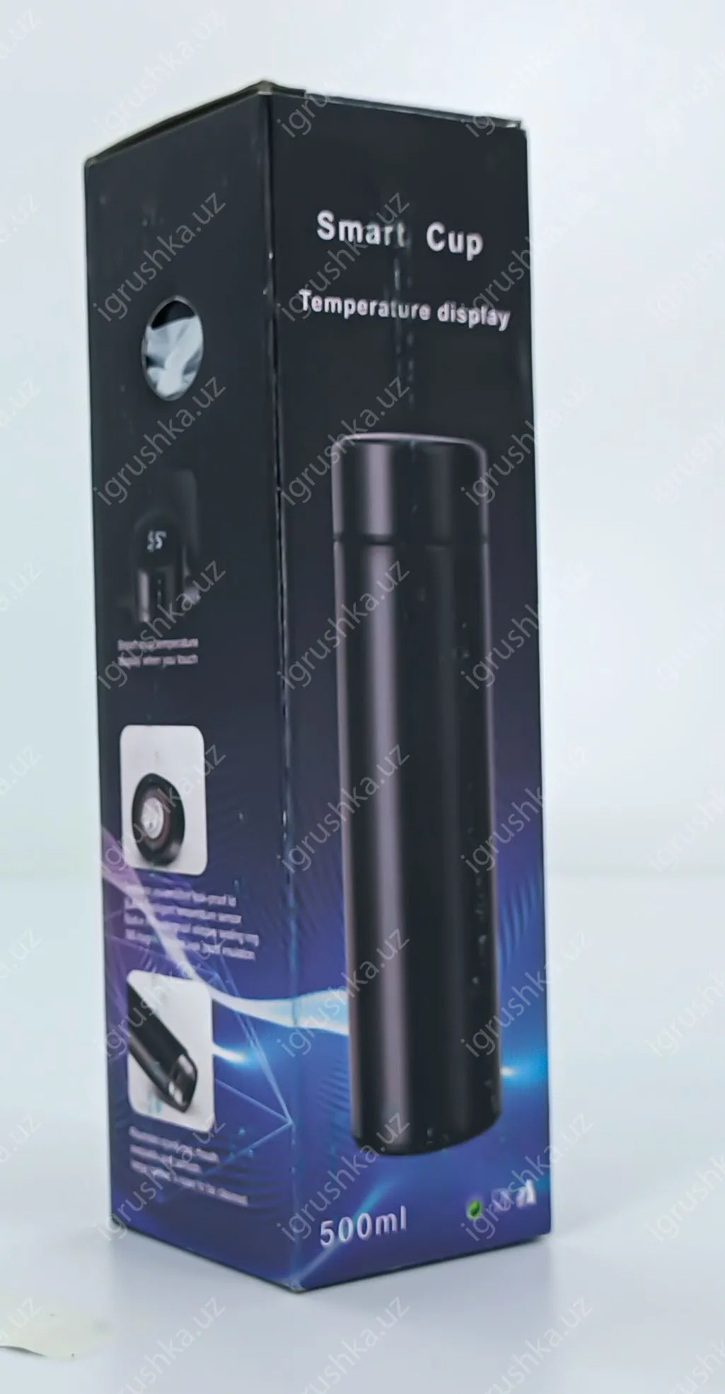 картинка Термос с двойной стенкой из нержавеющей стали с индикатором температуры сенсорным датчиком и термометр дисплеем 500мл. от магазина igrushka.uz