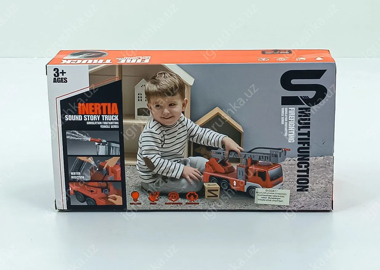 картинка Пожарная Машина Игрушка Стреляет Водой со световыми и звуковыми эффектами + вода от магазина igrushka.uz