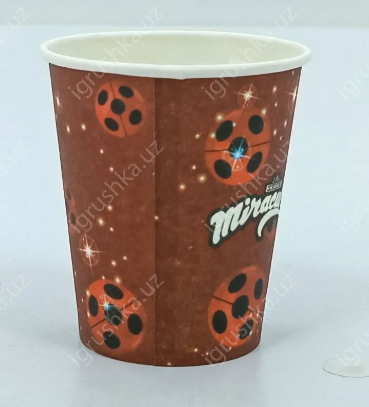 картинка Стаканчики детские одноразовые "Леди баг" 8 см от магазина igrushka.uz
