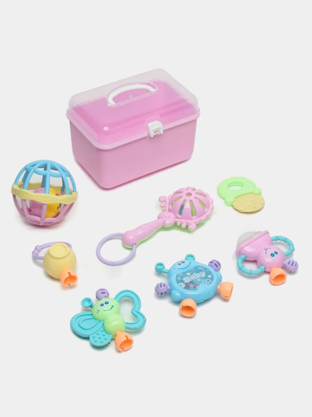 картинка Детский набор Baby Rattle погремушек и прорезывателей для малышей, 7 шт от магазина igrushka.uz