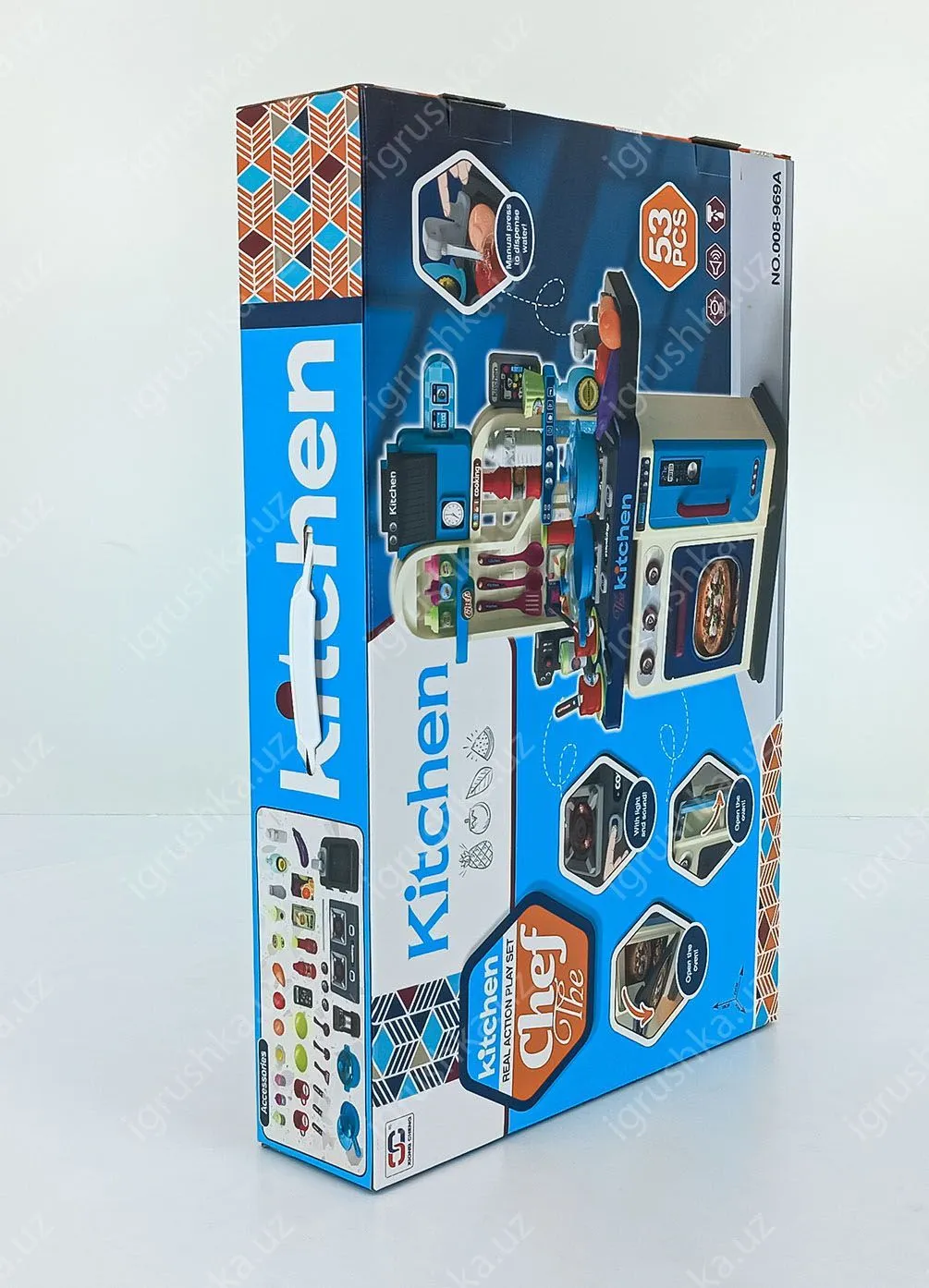 картинка Набор Кухня Kitchen Chef с паром, звуком, светом и водой 008-969А от магазина igrushka.uz