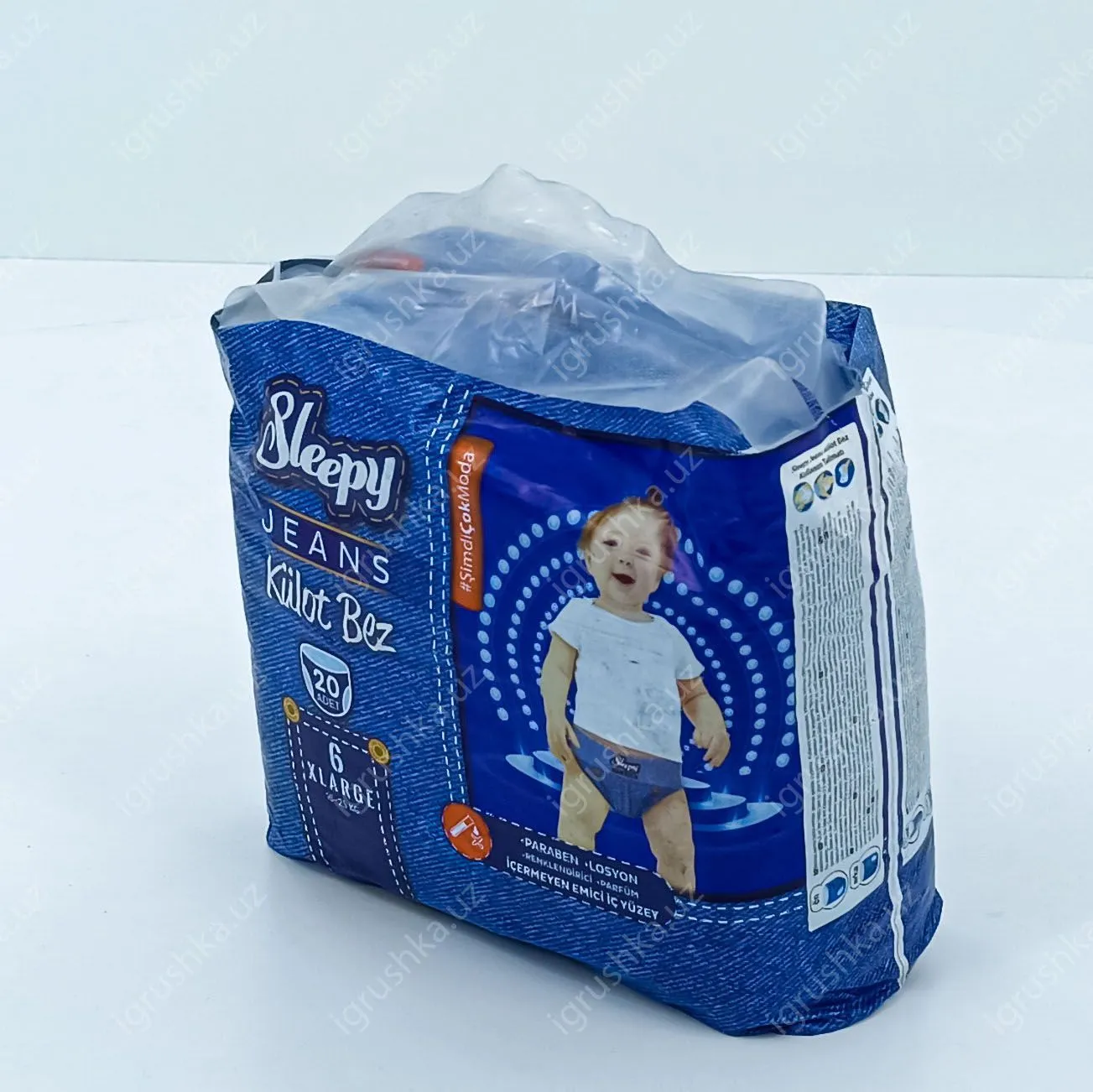 картинка Детские подгузники Sleepy Jeans Training Pants 15-25 кг 6-X Большой 20 шт от магазина igrushka.uz