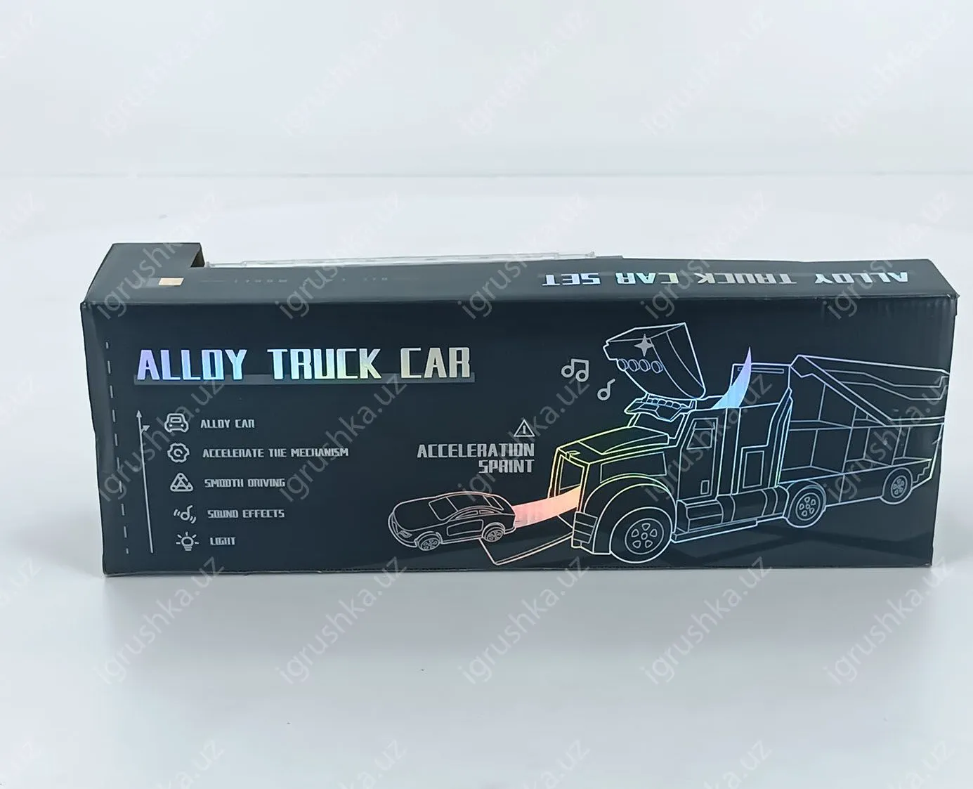 картинка Автовоз парковка с 12 металлопластиковых машинками, строительная спецтехника MG3029 от магазина igrushka.uz