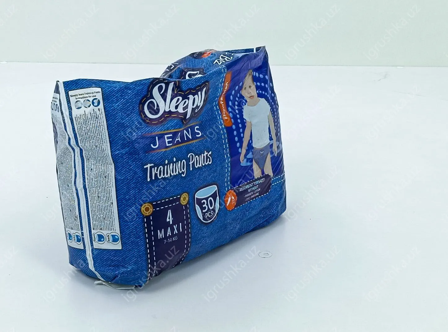 картинка Детские подгузники Sleepy Jeans Training Pants 7-14 кг 4-Макси 30 шт от магазина igrushka.uz