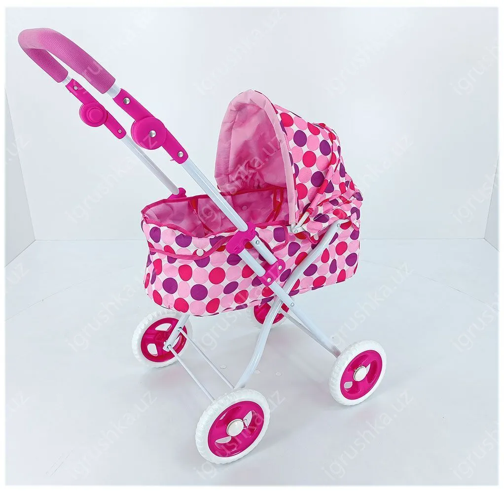 картинка Коляска для кукол, складная люлька для девочки, металлическая от магазина igrushka.uz