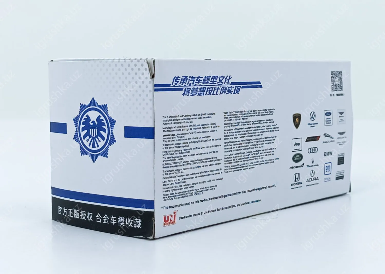 картинка Машина металлическая LAND ROVER DEFENDER, 1:32, инерция, полиция от магазина igrushka.uz