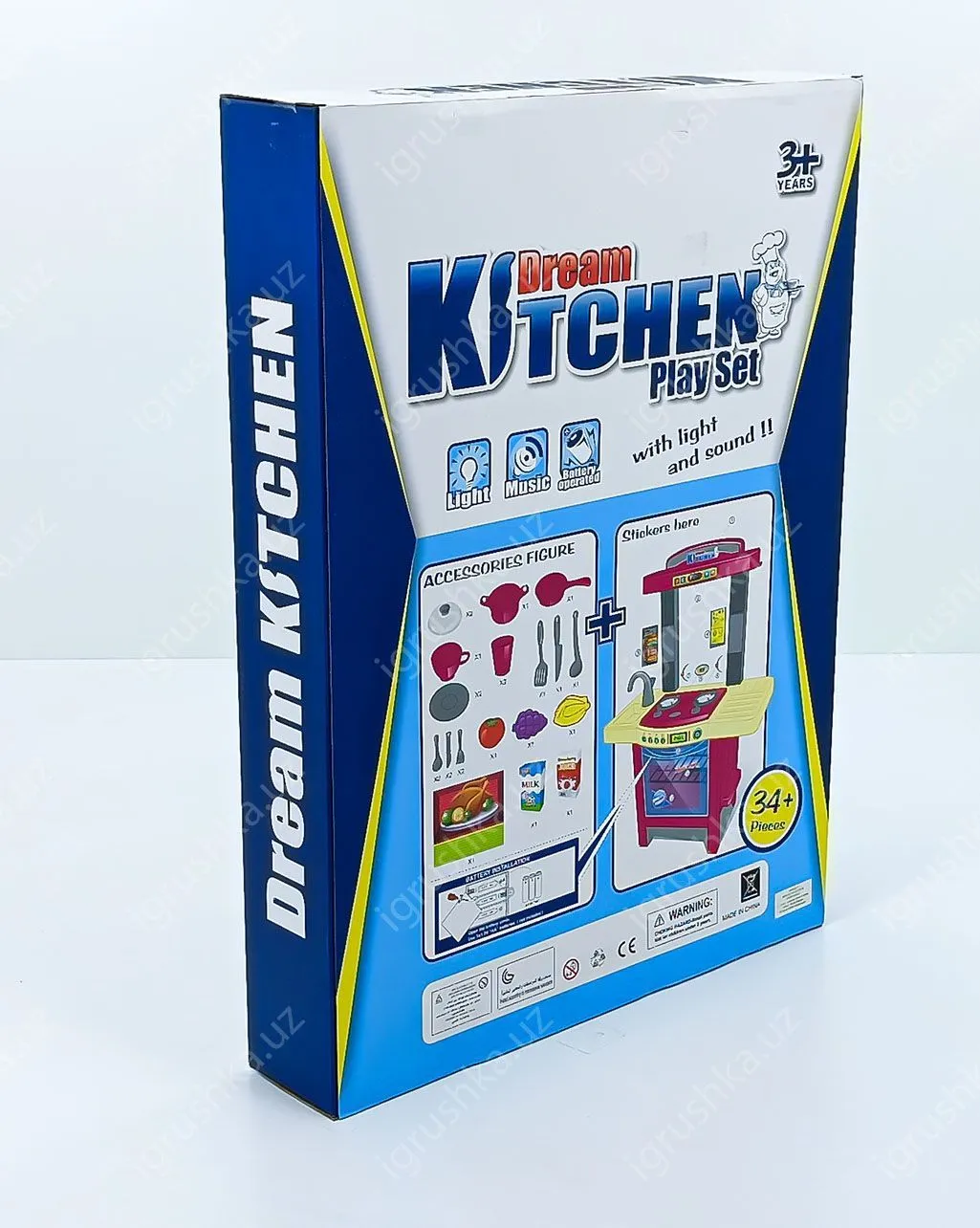 картинка Игровой набор «Кухня мечты» с посудой и продуктами, световые и звуковые эффекты, работает от батареек от магазина igrushka.uz