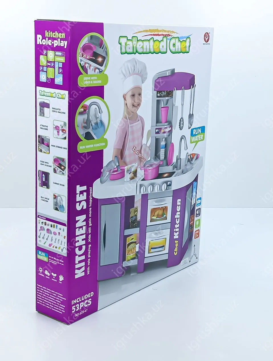картинка Игровая кухня Talented Chef с подачей воды, светом и звуком, 53 предмета от магазина igrushka.uz