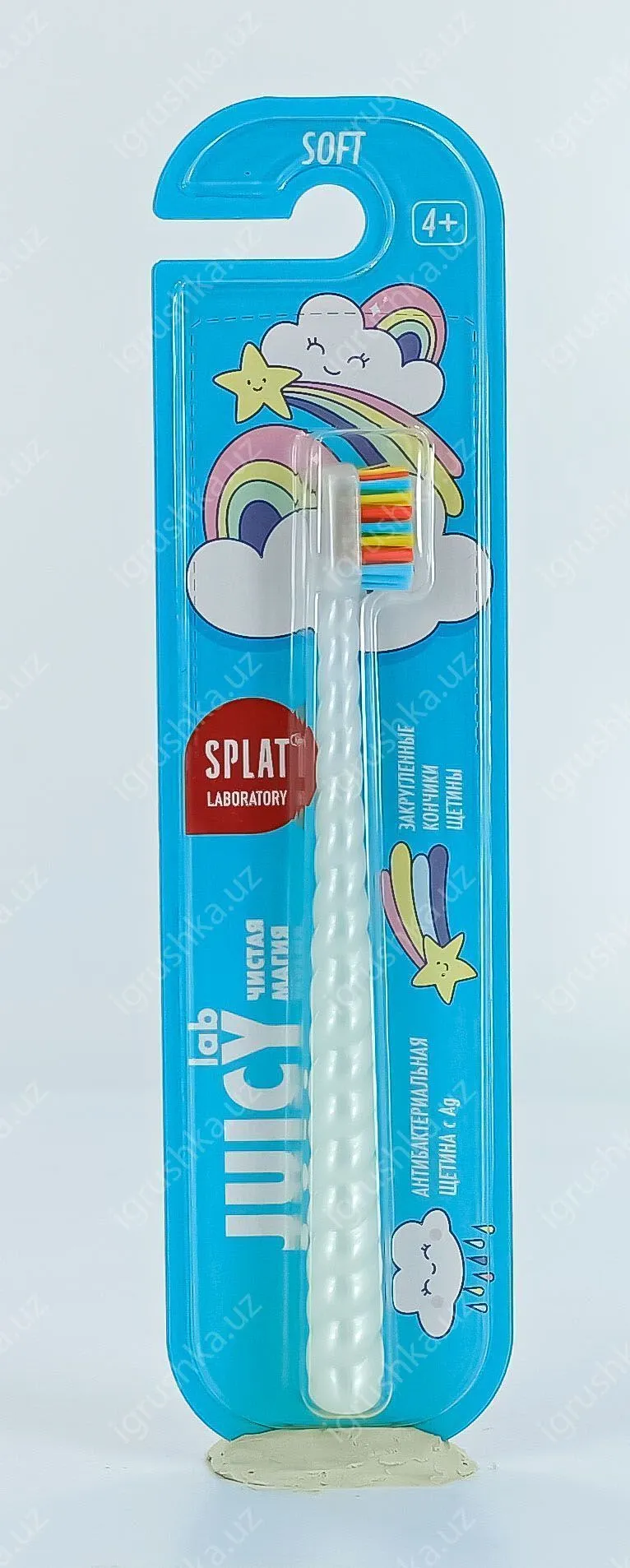 картинка Зубная щетка SPLAT JUICY LAB Магия единорога для детей. Голубой Жемчужная от магазина igrushka.uz