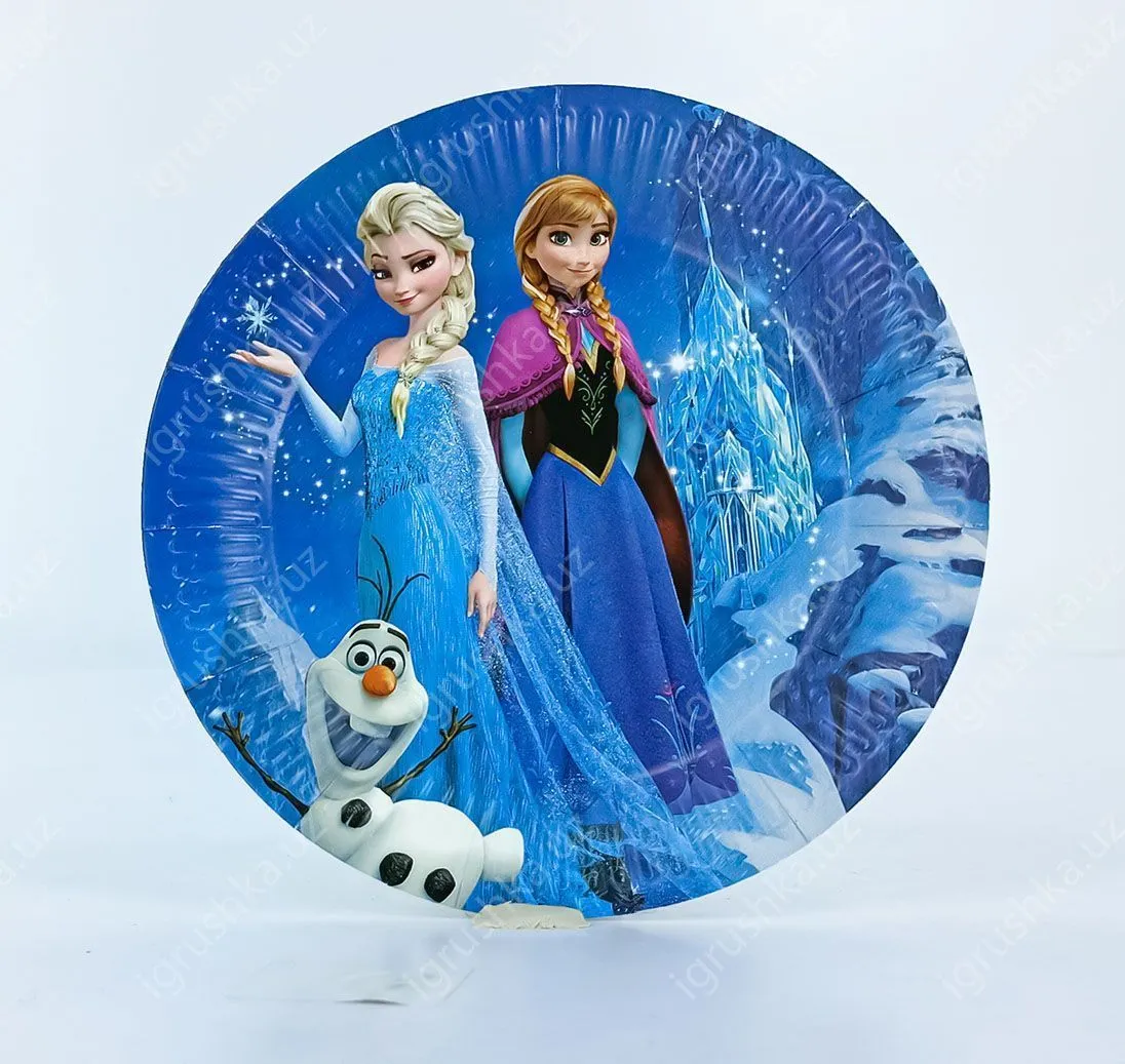 картинка Одноразовые тарелки детские "Холодное сердце" (Frozen) 18.5 см от магазина igrushka.uz