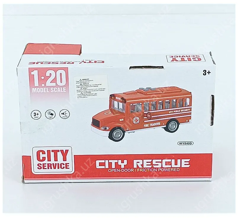 картинка АВТОБУС СО СВЕТОМ И ЗВУКОМ КРАСНЫЙ WENYI (WY940A/B/C) от магазина igrushka.uz