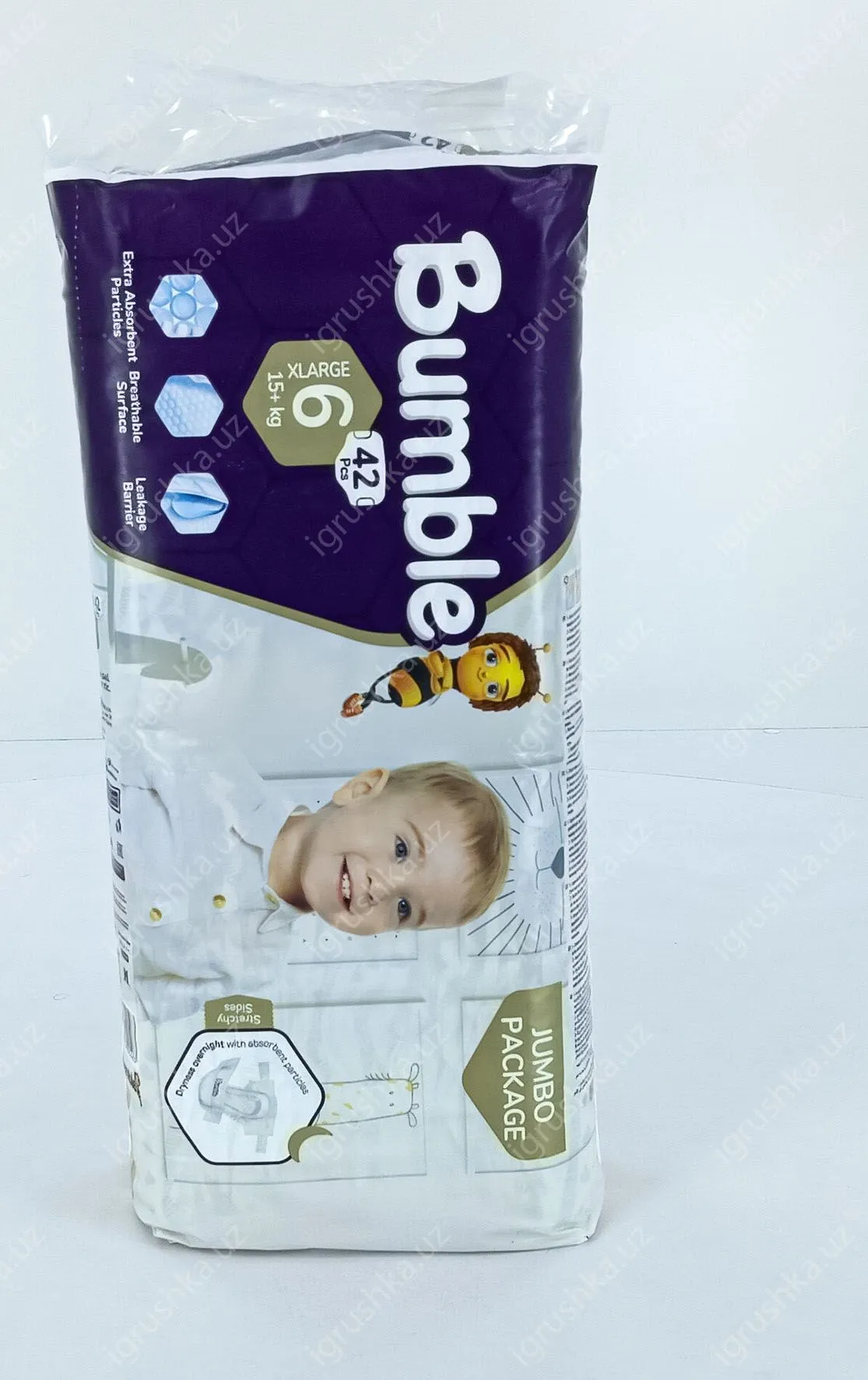 картинка Детские подгузники Bumble 6 JUMBO PAKET (15-30 кг) 42 шт. от магазина igrushka.uz