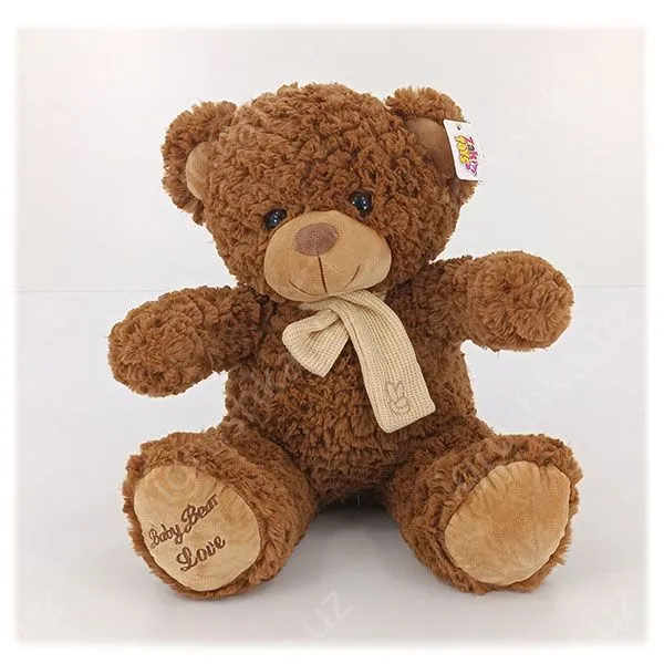 картинка Мягкая игрушка Медведь 36 см, классический плюшевый мишка с бантом от магазина igrushka.uz