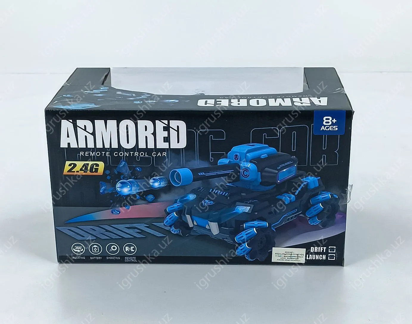 картинка Радиоуправляемая стреляющих дрифт-Танк стреляющий орбиз ARMORED 2.4G от магазина igrushka.uz