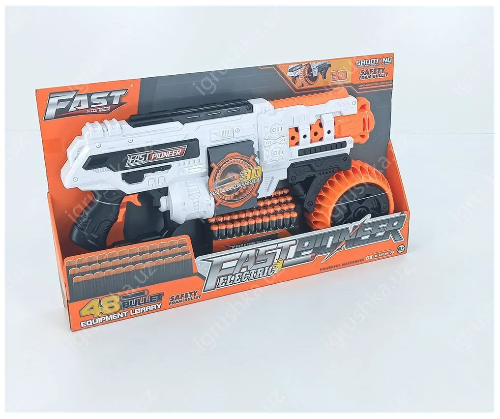 картинка Бластер игрушечный BIG509 Fast POWER 48 пуль от магазина igrushka.uz